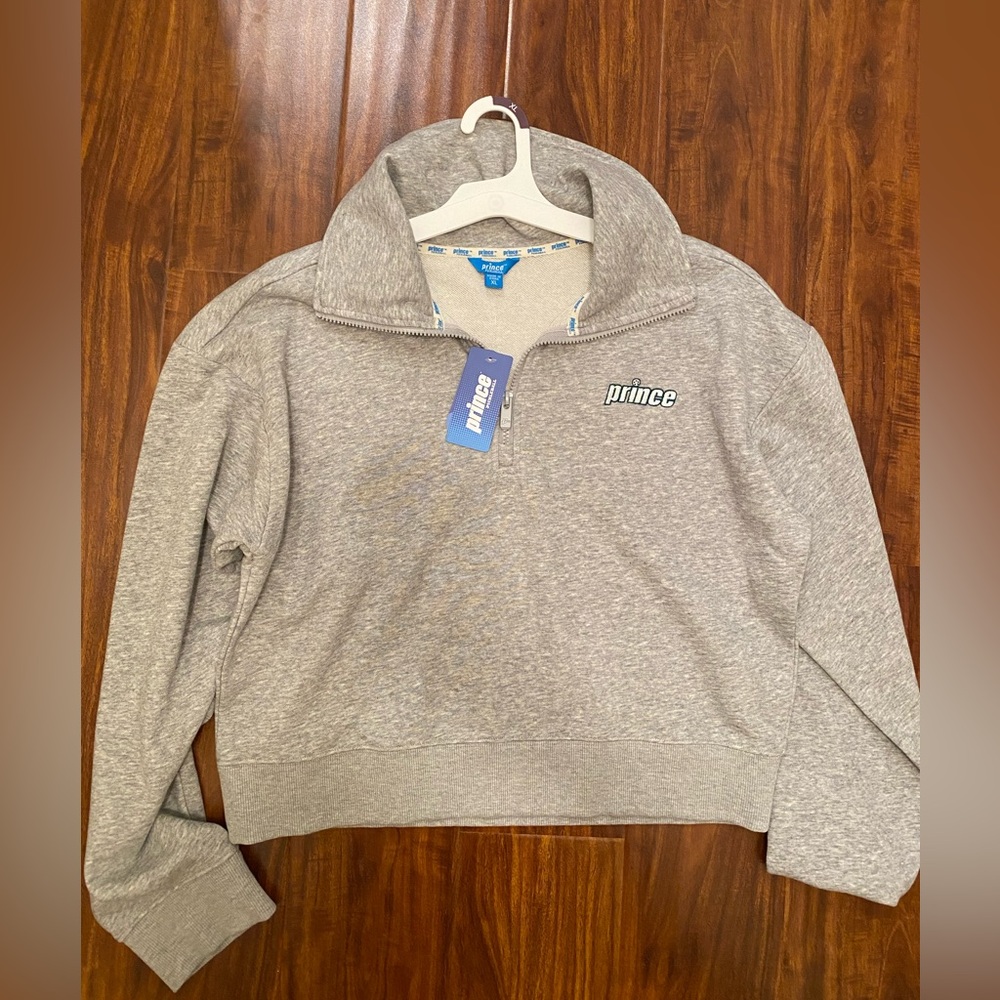 Prince Pickleball @ Target French Terry 1/4 Zip Pullover Gray Size XL NWT